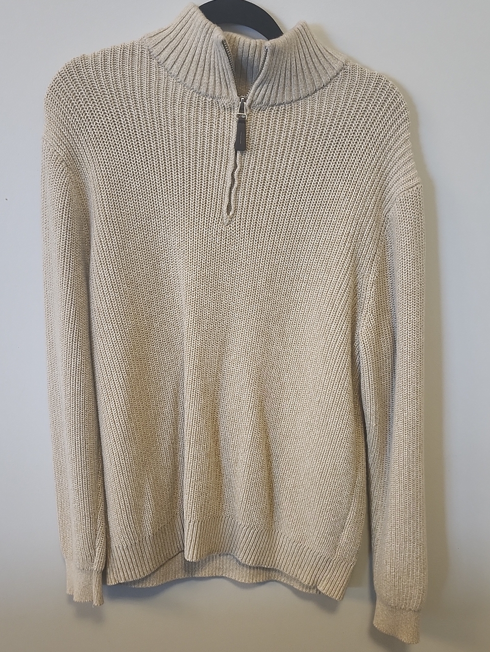 Old Navy Men's Zip-Neck Knit Sweater - Beige